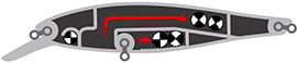 Balisong Minnow 100 SP Innenaufbau
