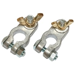 Battery clamps with butterfly nuts 