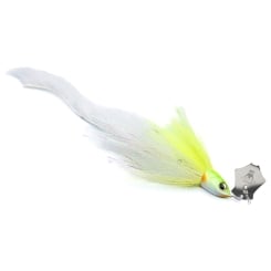 BIM Tackle Chacha Bait MIni Bladed Bucktail Jig Chart White