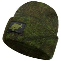 Delphin Beanie Knitted Hat Outline Green Camo Mens 