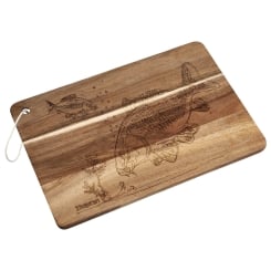 Delphin CarpBoard Wooden Chopping Board Acacia with Carp 