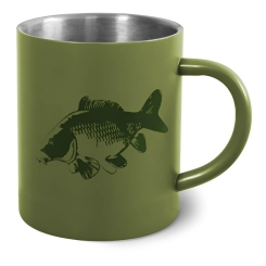 Delphin Edelstahlbecher Kaffee Tasse 300ml Carp Grün