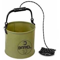 Delphin Folding Bucket Round Barel Green with Rope 