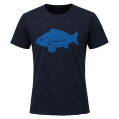 Delphin Outline Karpfen T-Shirt Blue Men 