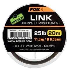 Fox Edges Link Crimpable Leader Monofilament 20m 