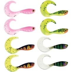 Fox Rage Micro Grub Tail Gummifische UV Mixed Color Pack 4cm 8Stk. 