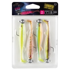 Fox Rage Slick Shad UV Loaded Softbait Set 4pcs 