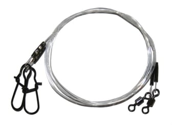 Jenzi Hard Mono Vorfach mit Wirbel + Karabiner  60cm 0,90mm - 46,8kg