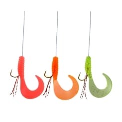Jenzi Perch-Hegenen Fishlis with Soft Lures Red Orange Green
