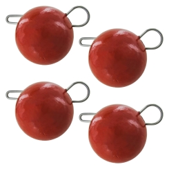 Jenzi Cheburashka Lead-Heads Weights Red 8g 4Pcs