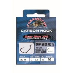 Jenzi Drop Shot Rig IV Circle Gap Leader with Hook 150cm 3pcs 