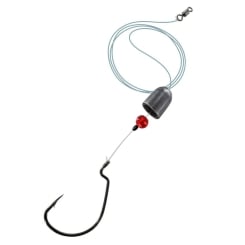 Jenzi Texas Rig Fluorocarbon with Offset Hook and Weight 