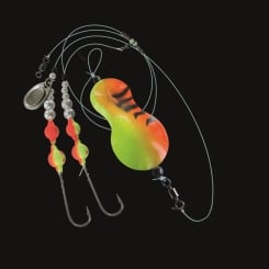 Jenzi Inline-Buttlöffel montiert 110cm UV Grün Rot Tiger 