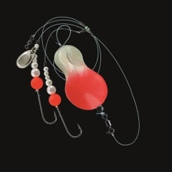 Jenzi Inline-Buttlöffel montiert 110cm UV Rot Weiß 