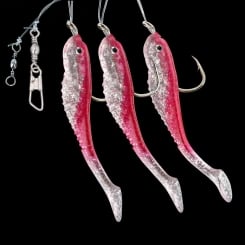 Jenzi Norway Paternoster with soft lures and 3 arms Pink Glitter
