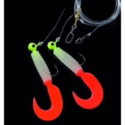 Jenzi Pilkvorfach mit 2 Louminus Japan Rot Twistern  