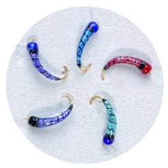 Jenzi Premium Hegenen Hook Striped Glitter 
