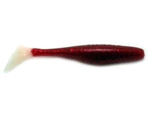 Jenzi River Shad USA-Bass Gummiköder glitter rot weiss 