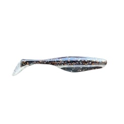 Jenzi River Shad USA-Bass Gummifisch Schwarz Weiß 