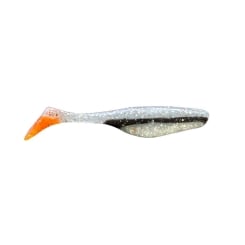 Jenzi River Shad USA-Bass Gummifisch Weiß Glitzer 