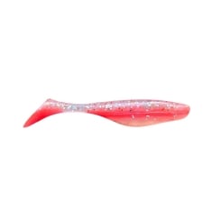Jenzi River Shad USA-Bass Gummifisch Weiß Orange 