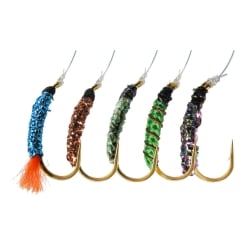 Jenzi special Hegene with Gold Hooks #16 Green Blue