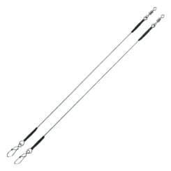 Jenzi Solid Steel Trace Leader Deluxe swivel and snap 17cm