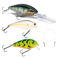 Crankbait-Set Allround: 3 Tauchtiefen für Barsch, Zander, Hecht 