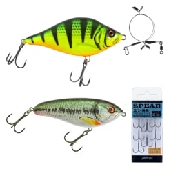 Jerkbait-Set Hecht für Reflexbisse: 2 Top-Modelle + Tackle 