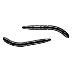 Libra Lures Fatty DWorm 65 Softbait floating Black | Cheese