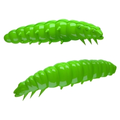 Libra Lures Larva 35 Soft Plastic Lures Cheese floating Hot Green