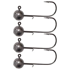 Pamchion Jig Head Hooks Round with Bait Holder 4-Pack #3/0 | 18g