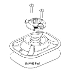 Railblaza 3M-VHB adhesive flexible Stand Plate for Ribports 