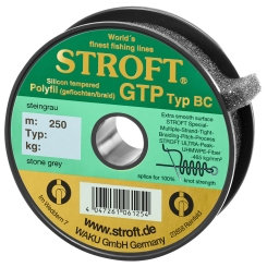 Stroft GTP Typ BC Baitcaster Schnur Geflochten Grau 250m | BC06 0,13mm 4,5kg