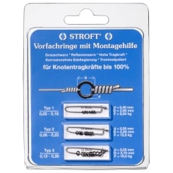 Stroft Vorfachringe Set mit Montagehilfe 8kg 12kg 16kg 