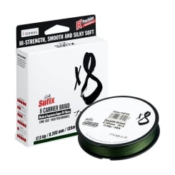 Sufix Braided x8 Fishing Line 150m Green | 15,5kg 0,185mm