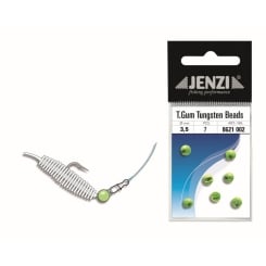 Jenzi Tasty Gums Tungsten Beads slotted Neon Yellow | 4,6mm