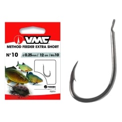 VMC Method Feeder Hooks to Nylon 7005 Extra Strong and Short 12cm #12