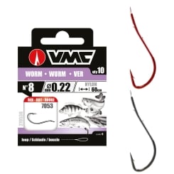 VMC Worm Hook 7053 Hooks To Nylon 60cm 