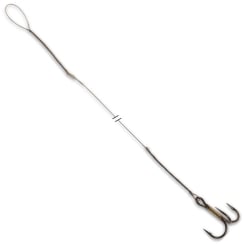 VMC Megaflex Wire Leader with Treble Hook 1x19 C733 40cm 