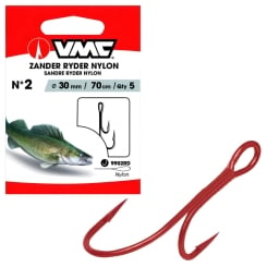 VMC Zander Ryder 9902 Double Hooks to Nylon 70cm 