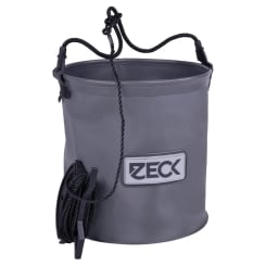 Zeck Collapsible Fishing Bucket with Rope Round Grey 10L 4,5m 