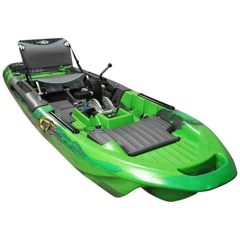 3 Waters Kayaks Big Fish 108 Pedal Angelkajak Green Flash im Köder ...